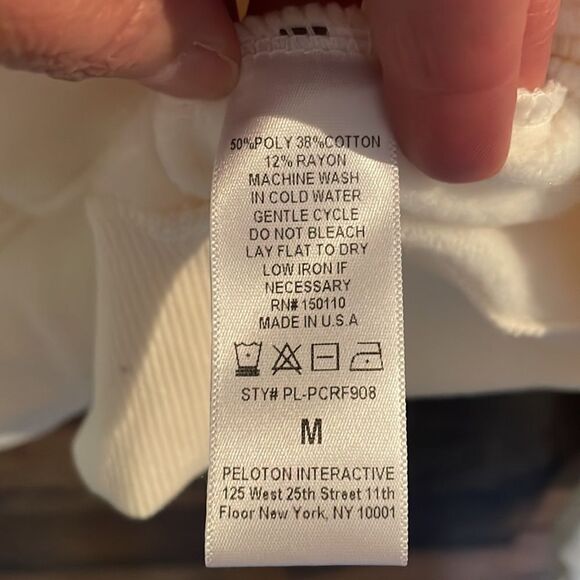 Peloton Incline Side Zip Pullover - Cream & Pink, NWT - Picture 9 of 11